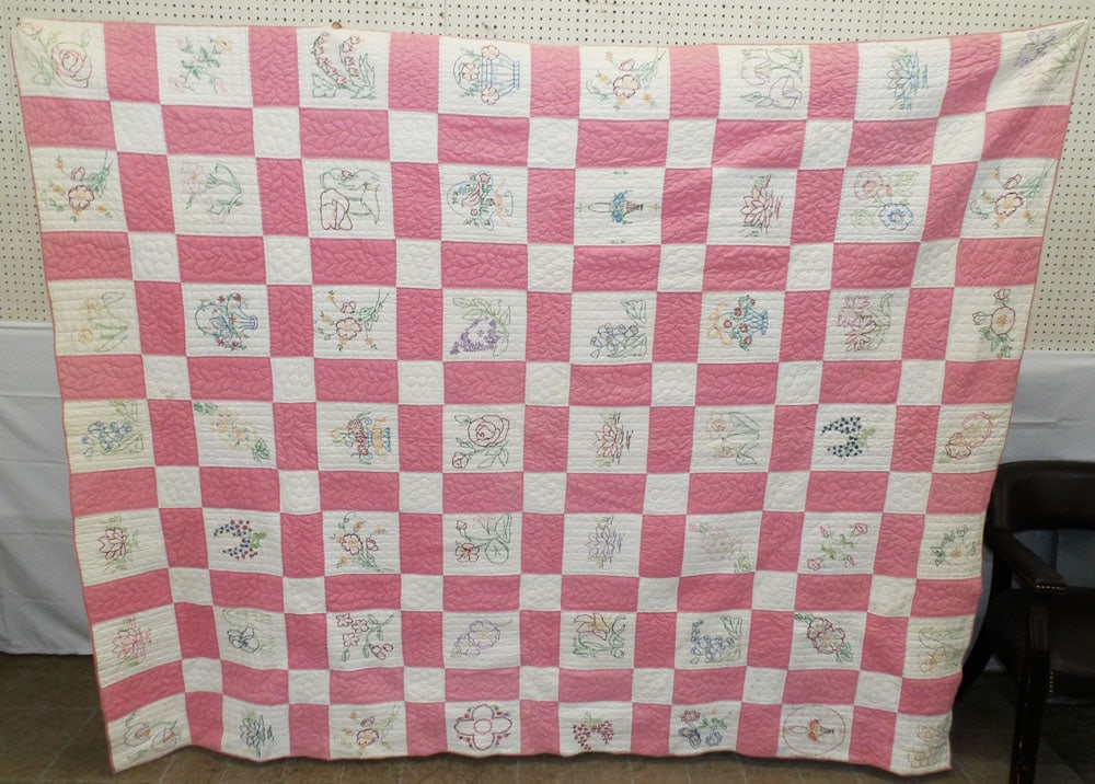 93" x 73" Antique Hand Made Quilt (1 of 3)