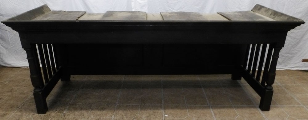 19th Century Oak Hanging Cabinet: 19th Century Oak Hanging Cabinet. 22 3/4" H 60" W 23 1/4" D "ALL DESCRIPTIONS AND ANY CONDITION STATEMENT GIVEN BY LANGSTON AUCTION GALLERY ARE STRICTLY OPINIONS AND LANGSTON'S SHALL HAVE NO RESPONSIB