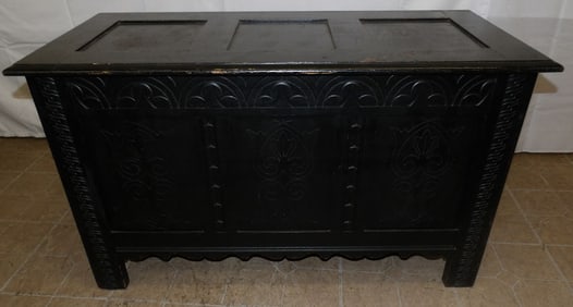 Antique Painted Oak Blanket Chest