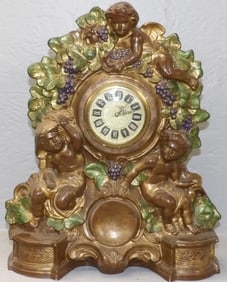 Painted Ceramic Decorator Clock