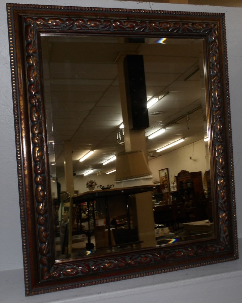 Painted Framed Bevel Mirror (1 of 4)