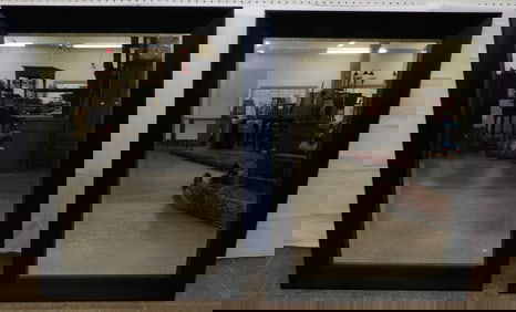 Pair Framed Beveled Mirrors