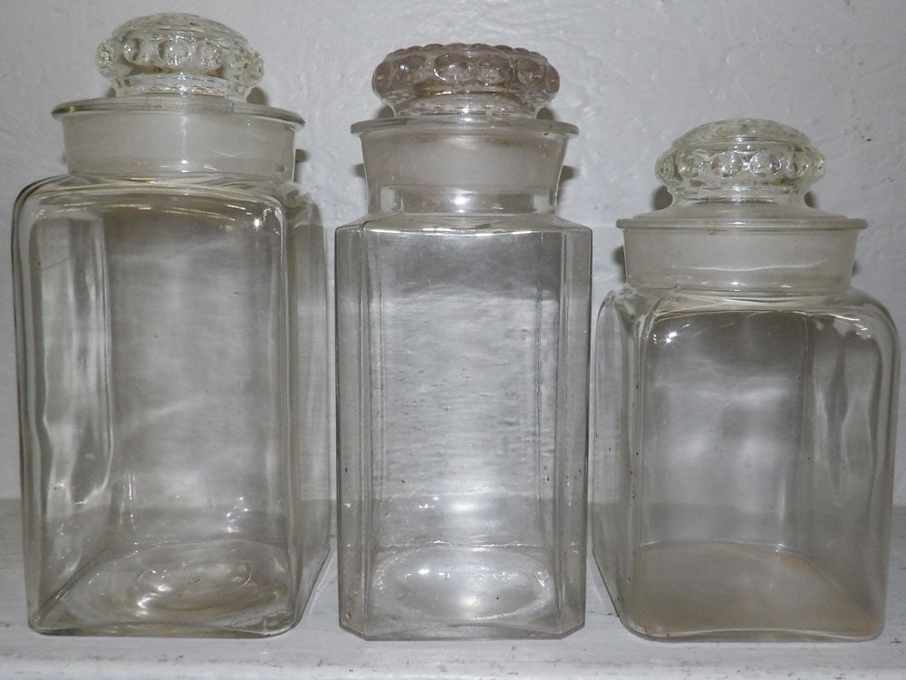 Three Glass Apothecary Jars (1 of 8)