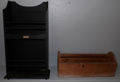 Pine Tool Box & Painted Magazine Stand