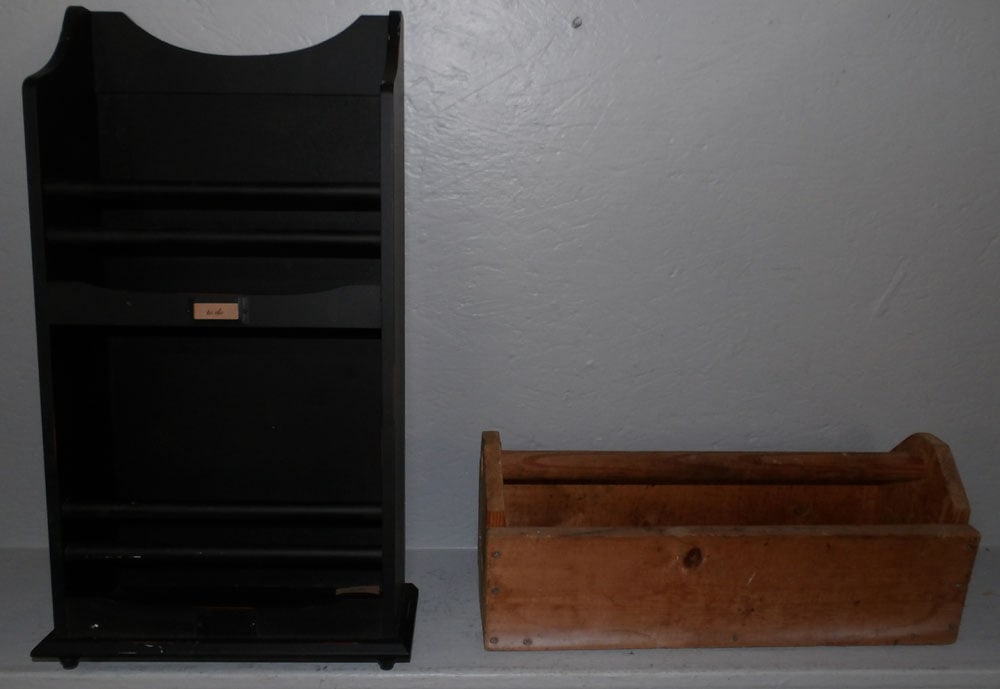 Pine Tool Box & Painted Magazine Stand (1 of 6)