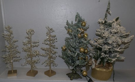 Lot of Decorative Christmas Trees