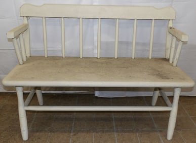 Painted Wood Bench