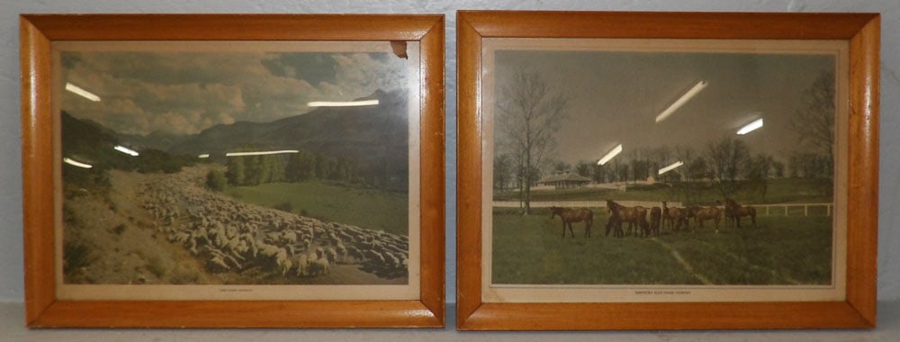 Two Framed Prints: Two Framed Prints . Up to 12 1/2" x 16 3/4" "ALL DESCRIPTIONS AND ANY CONDITION STATEMENT GIVEN BY LANGSTON AUCTION GALLERY ARE STRICTLY OPINIONS AND LANGSTON'S SHALL HAVE NO RESPONSIBILITY FOR ERRORS