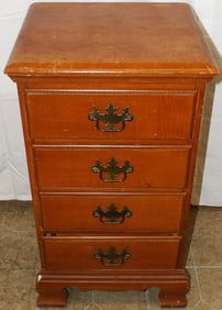 Maple Four Drawer Night Stand