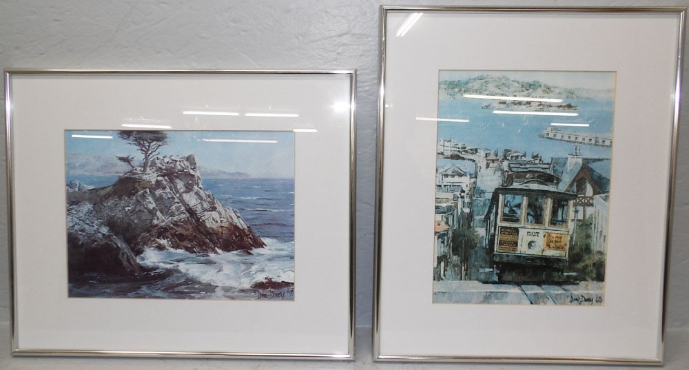 Two Framed Prints: Two Framed Prints . Up to 16" x 13 "ALL DESCRIPTIONS AND ANY CONDITION STATEMENT GIVEN BY LANGSTON AUCTION GALLERY ARE STRICTLY OPINIONS AND LANGSTON'S SHALL HAVE NO RESPONSIBILITY FOR ERRORS OR OMISS