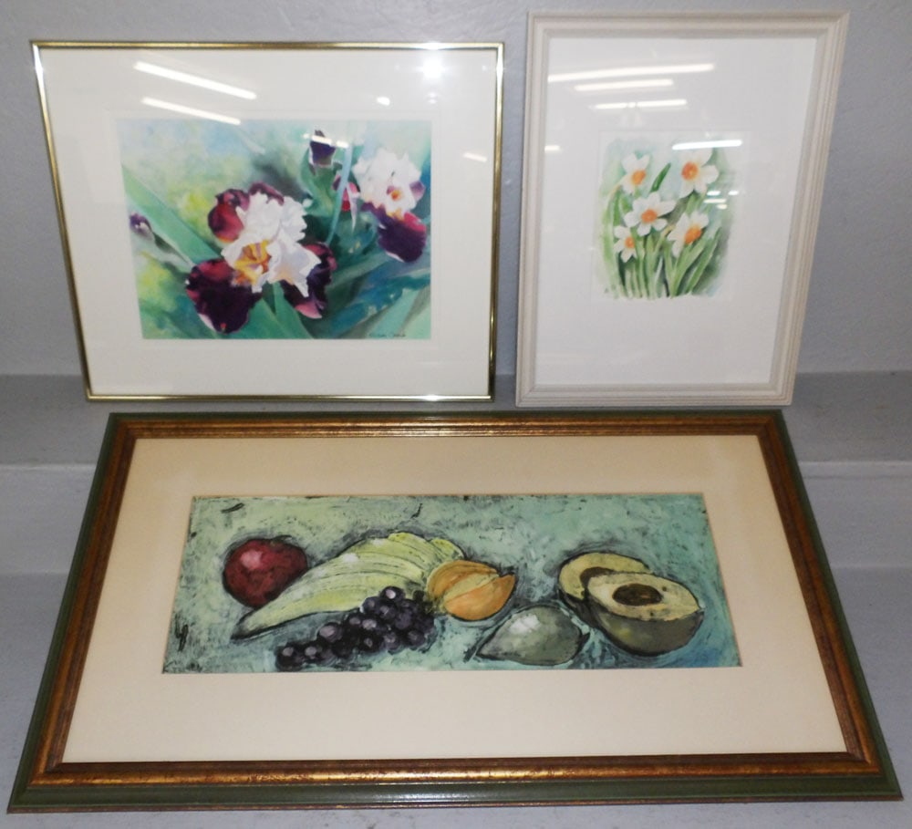Two Framed Watercolors & Framed Print (1 of 7)