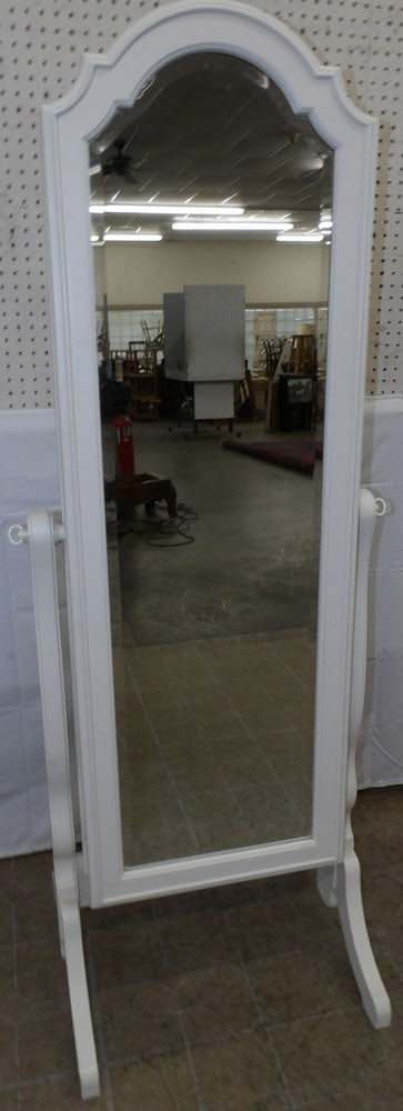 Painted Frame Bevel Edge Cheval Mirror (1 of 8)