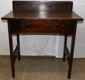 Antique Oak One Drawer Work Stand