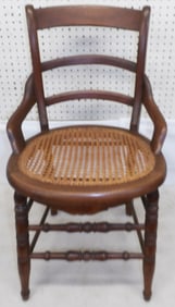 Walnut & Cane Seat Side Chair