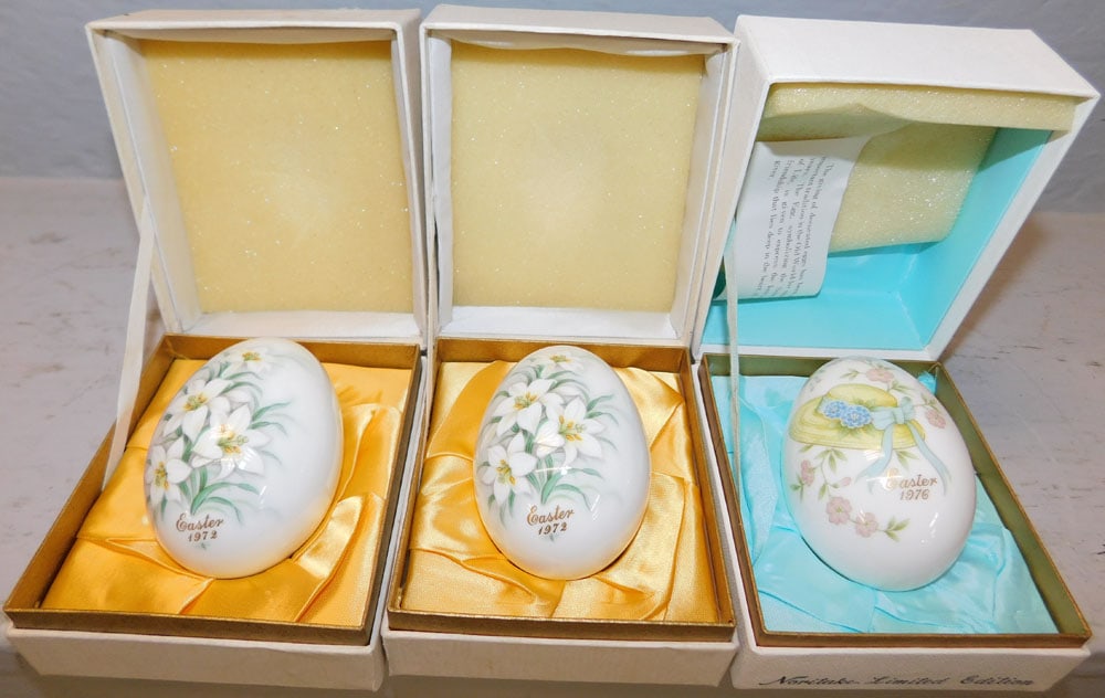 Three Noritake Hand Painted Easter Eggs (1 of 6)
