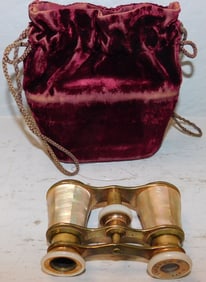 Brass & Mother of Pearl Opera Glasses