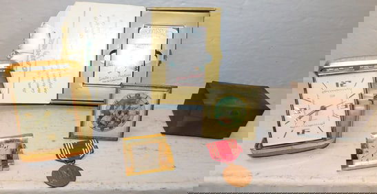 Vintage Medal, Clocks, & Brass Box - Camel Cigarettes Advertising