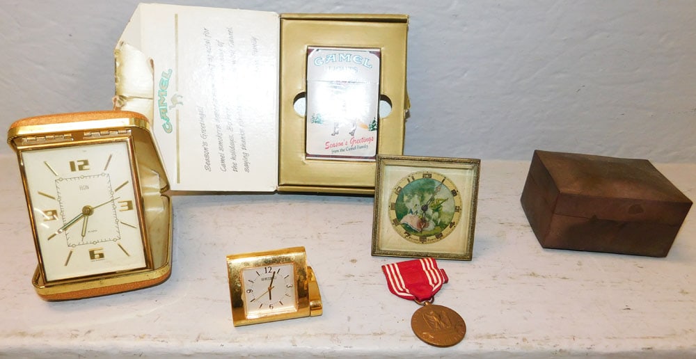Vintage Medal, Clocks, & Brass Box - Camel Cigarettes Advertising (1 of 9)