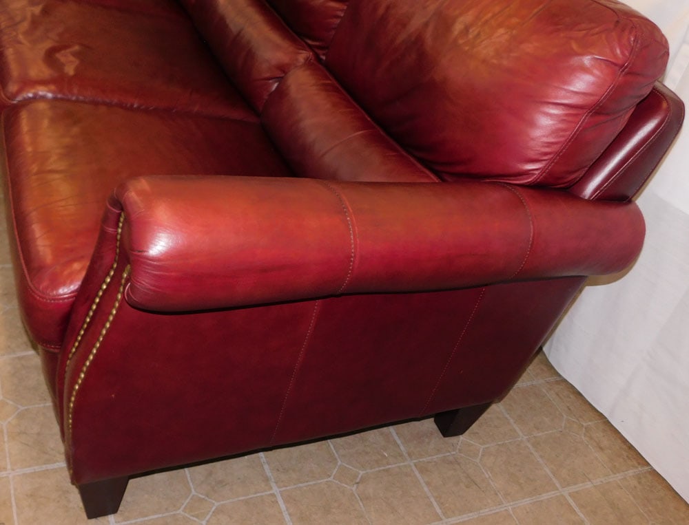 Leather Upholstered Sofa - 3