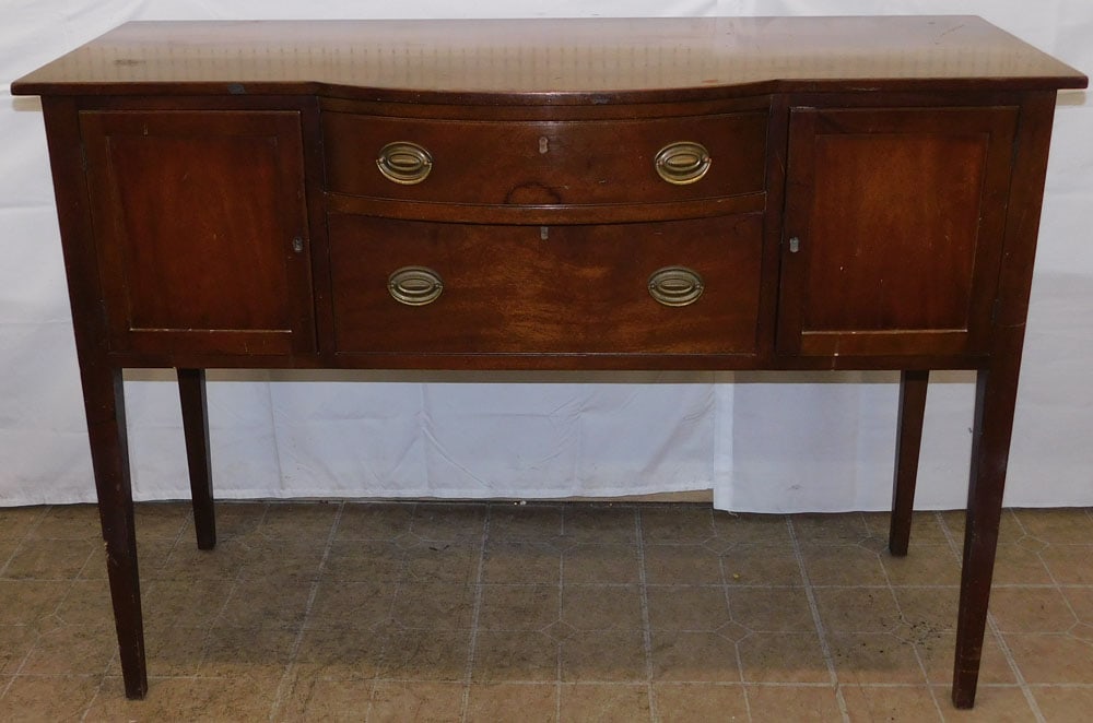 Mahogany Bow Front Sideboard by Kittinger (1 of 10)
