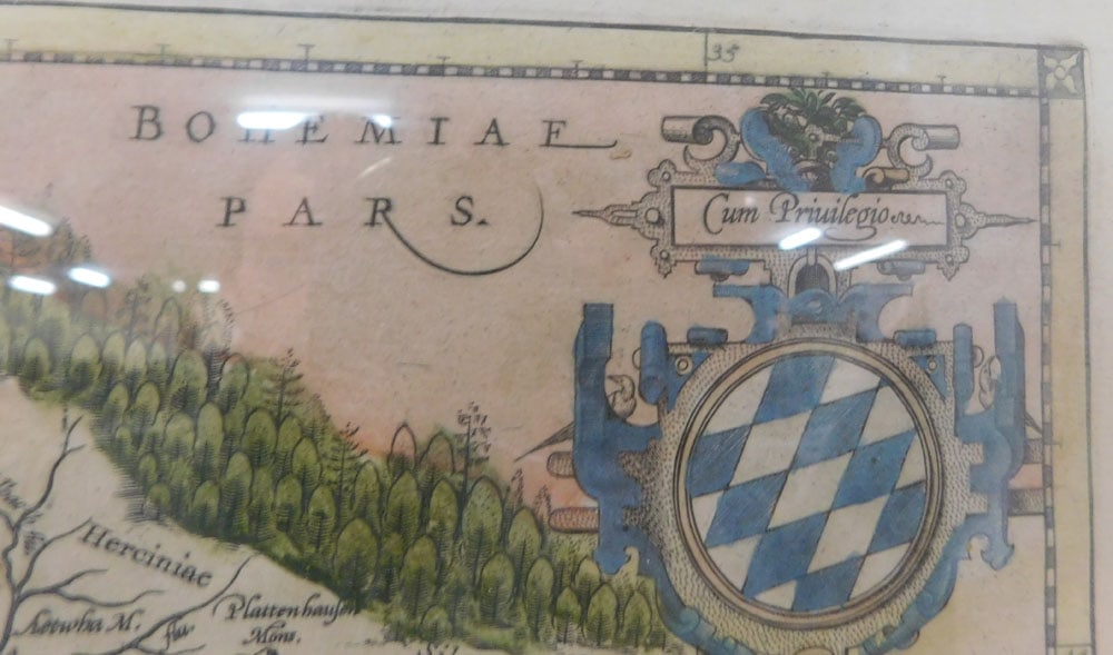 Framed Hand Colored French Map - 2