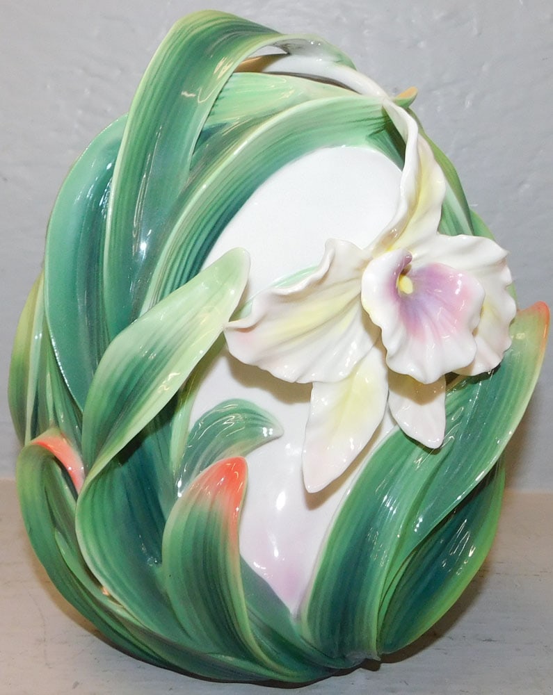 Painted Porcelain Vase Marked Franz (1 of 6)