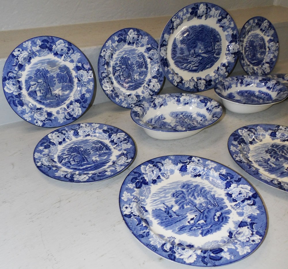 Eleven Woods Ware Transferware Items - 2