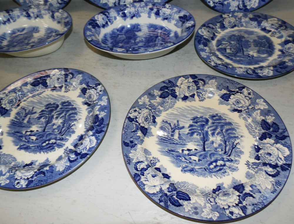 Eleven Woods Ware Transferware Items - 7