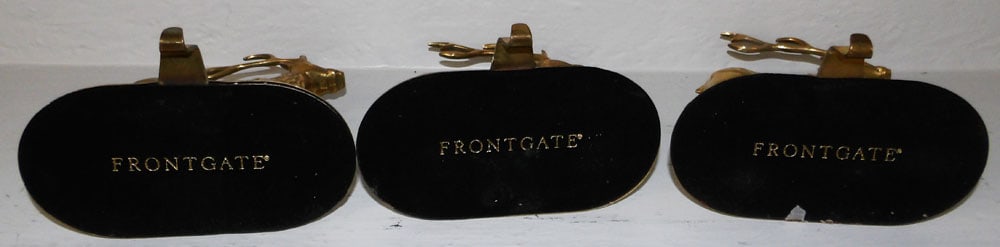 Three Cast Brass Deer Stocking Holders - 4