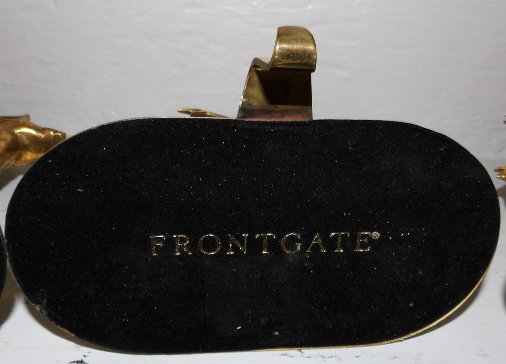 Three Cast Brass Deer Stocking Holders - 5