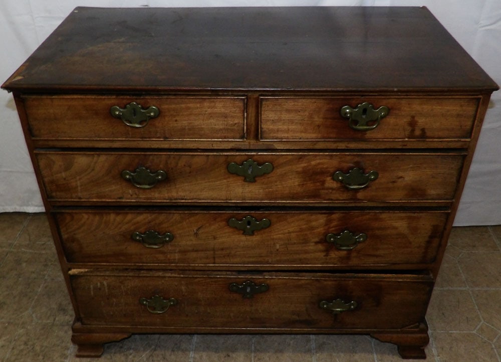 19th Century Mahogany Two Over Three Drawer Bed Side Chest (1 of 6)