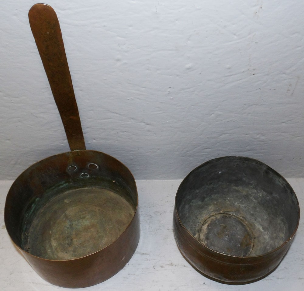 Two Antique Copper Pots - 2