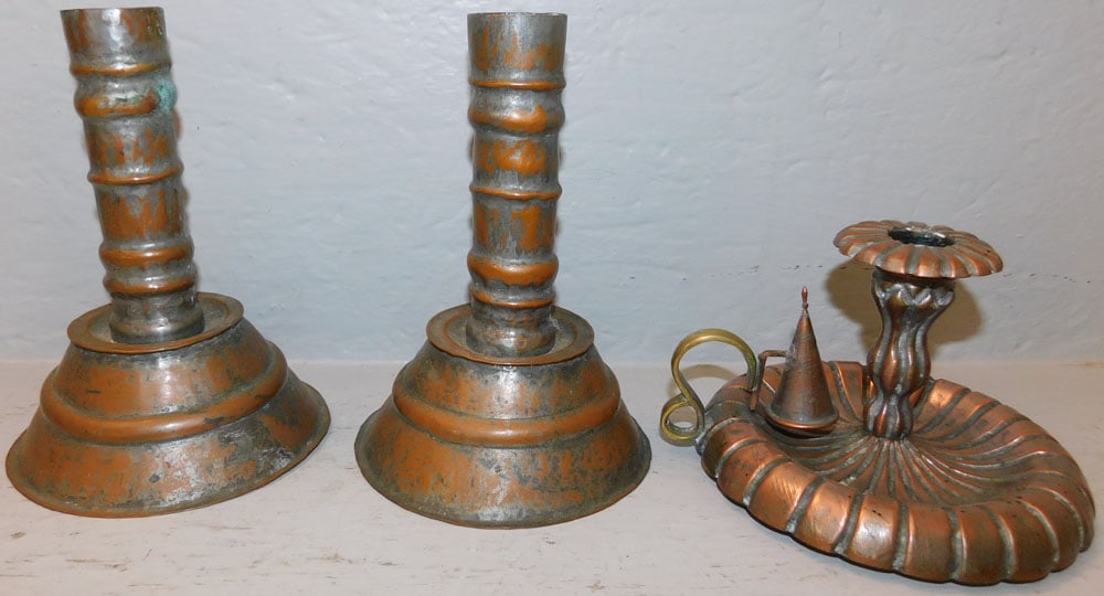 Three Copper Candlesticks (1 of 6)