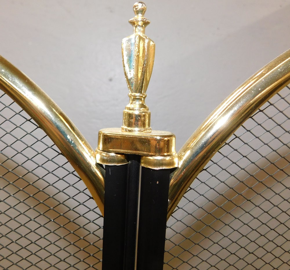 Brass Mesh Folding Fire Screen - 4