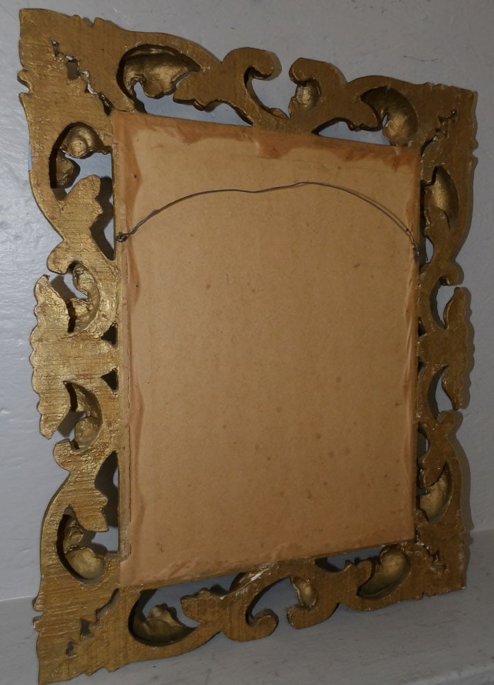 Antique Open Work Gilded Frame Mirror - 4