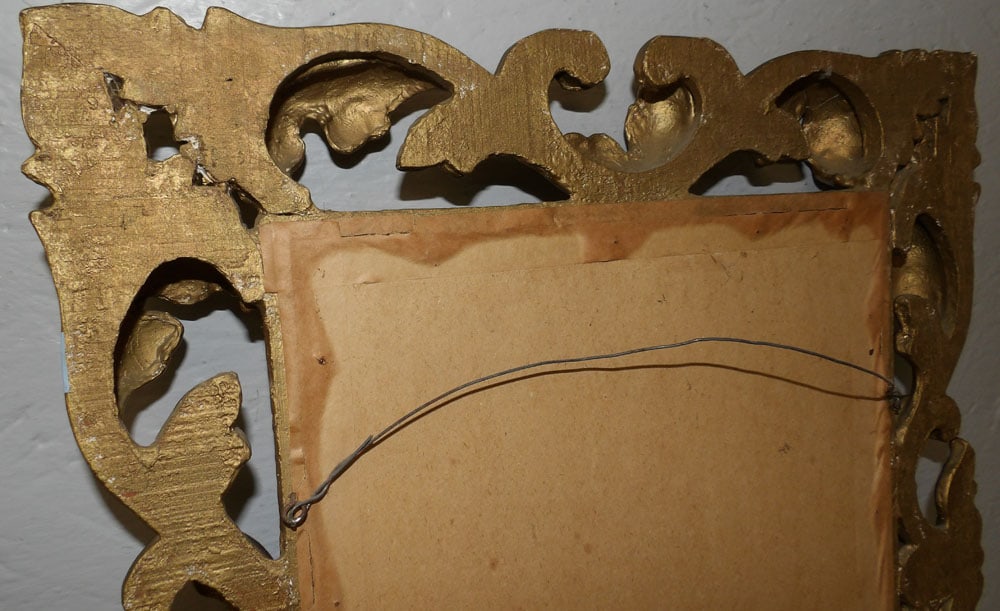 Antique Open Work Gilded Frame Mirror - 5