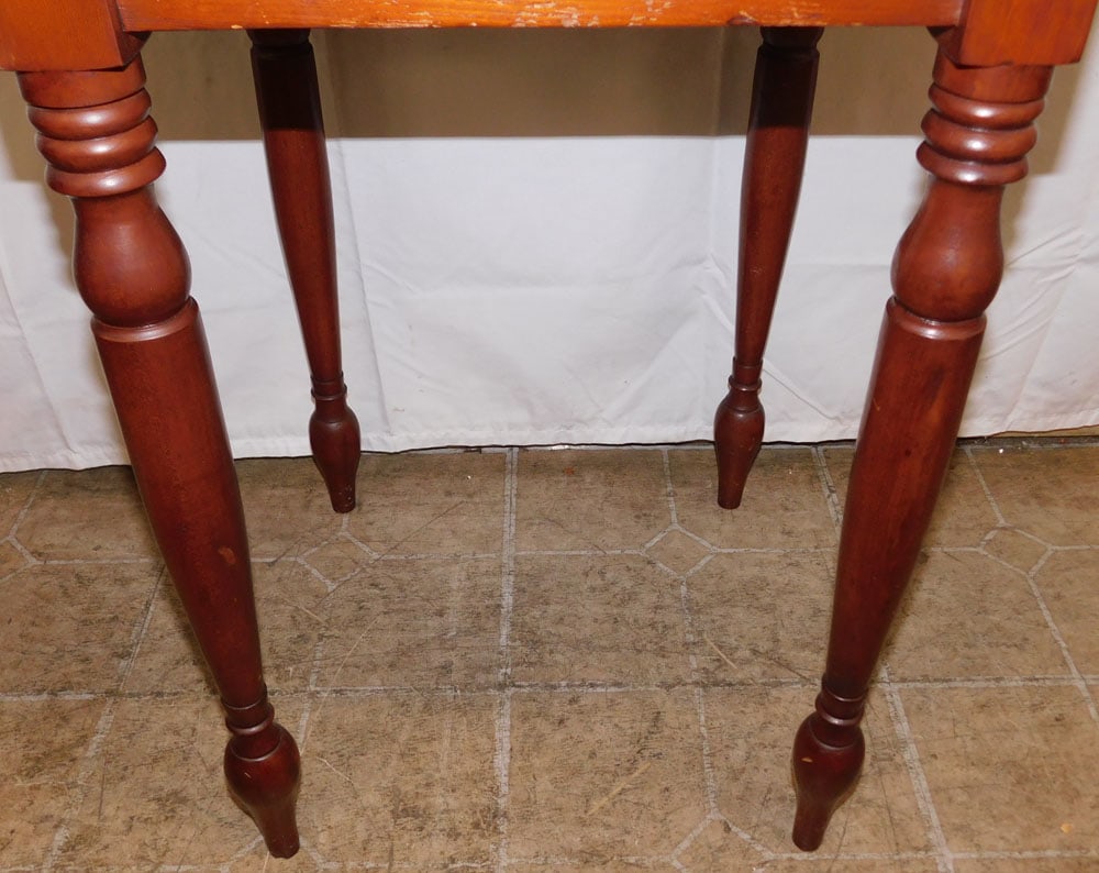 19th Century Pine Drop Leaf Two Drawer Stand - 7