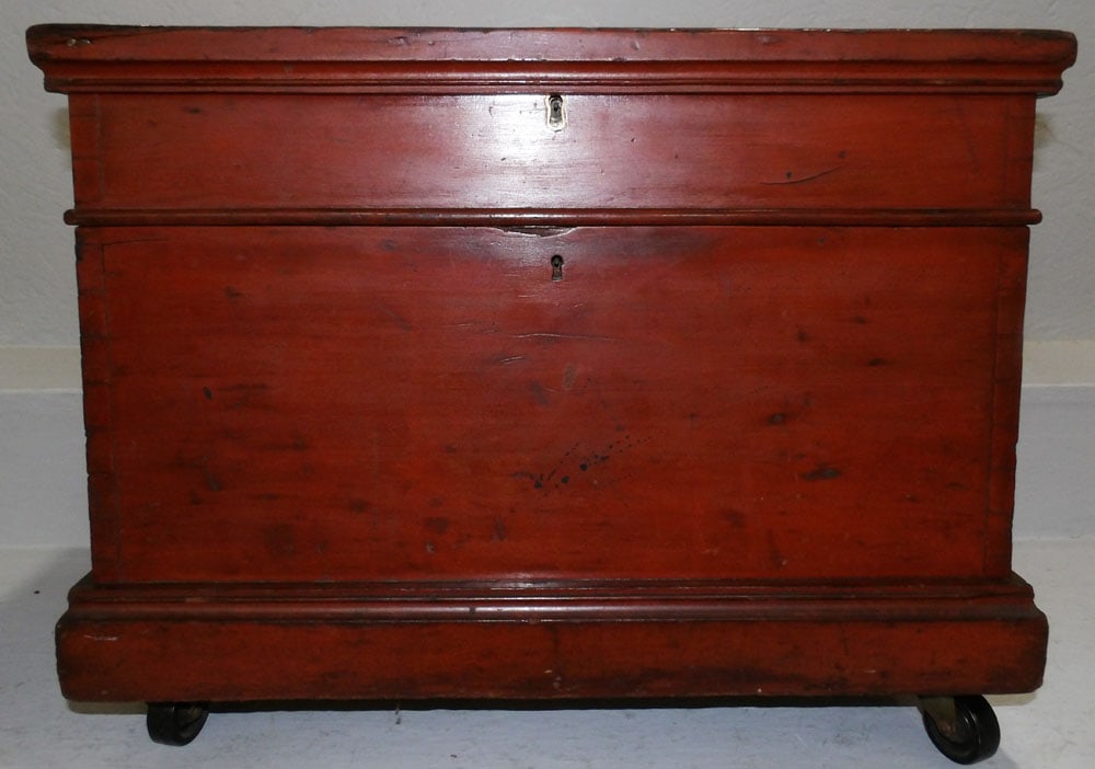19th Century Cherry Dovetailed Box (1 of 5)