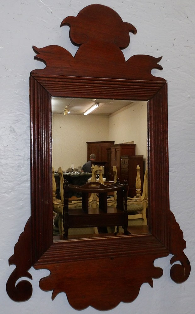 Antique Mahogany Framed Mirror (1 of 8)