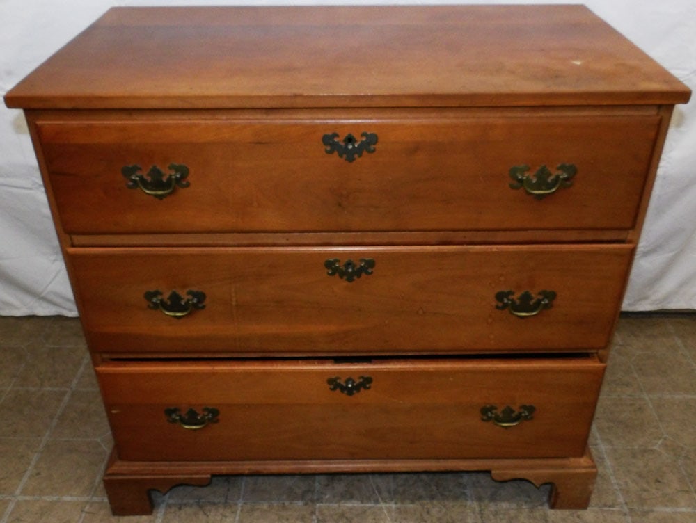 Antique Cherry Four Drawer Chest (1 of 6)