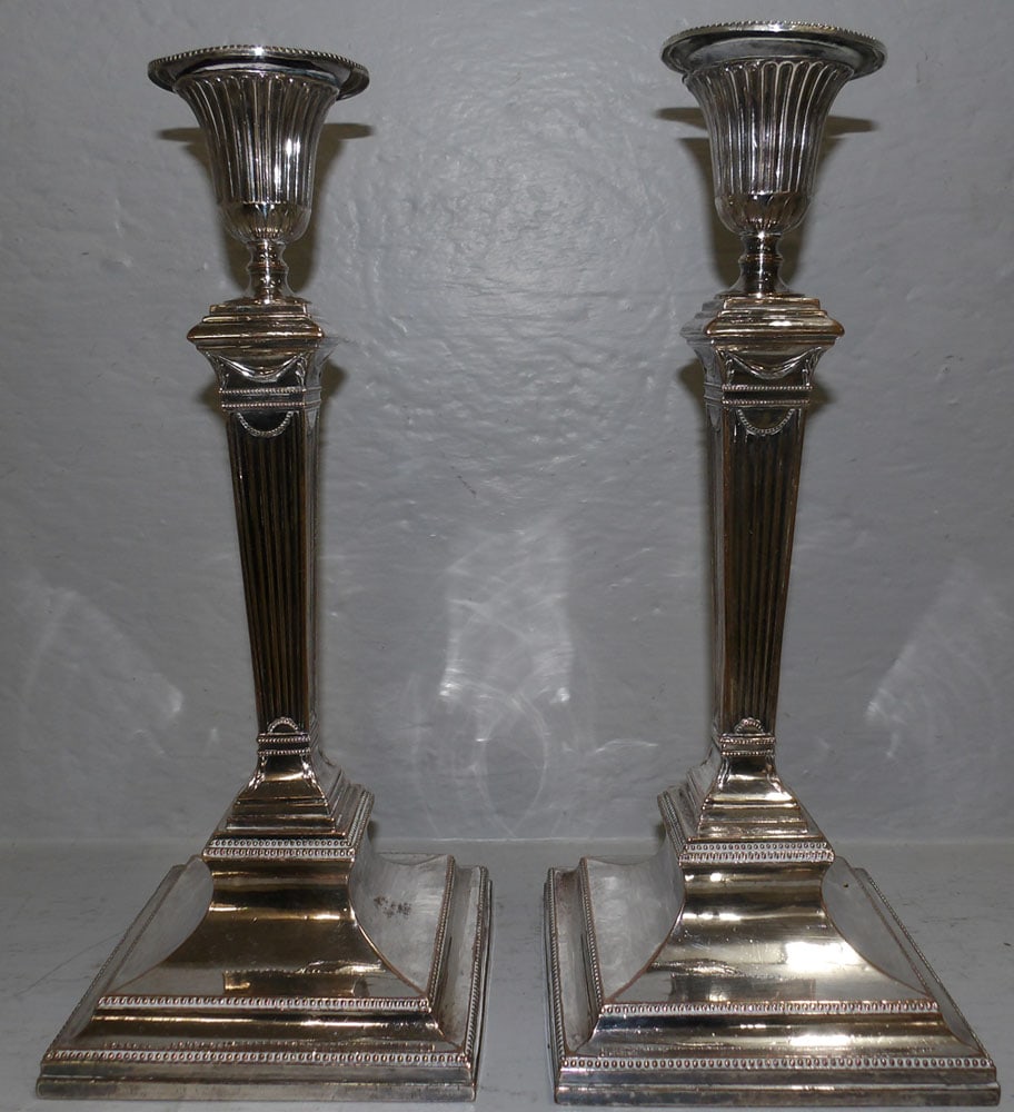 Four Sheffield Candlesticks - 4