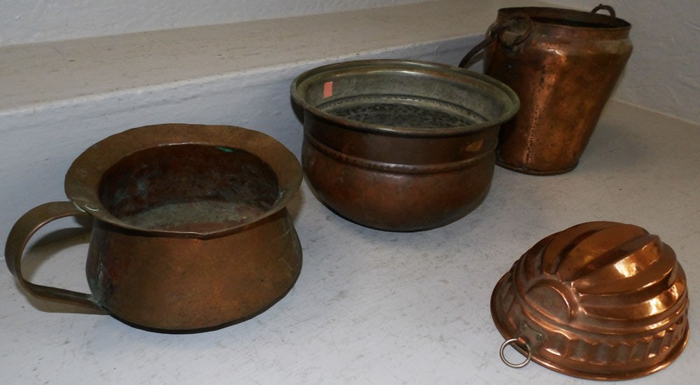 Four Antique Copper Items - 2