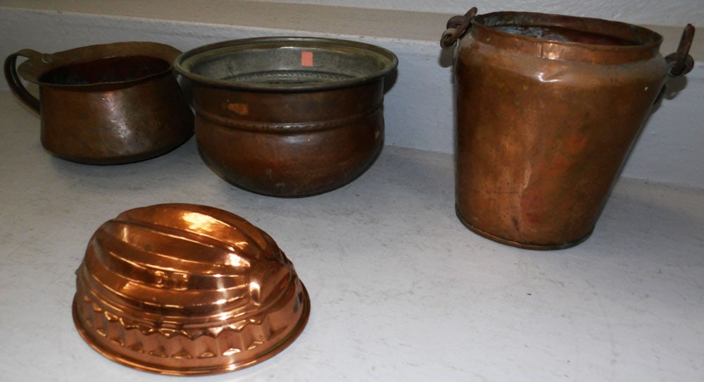 Four Antique Copper Items - 3