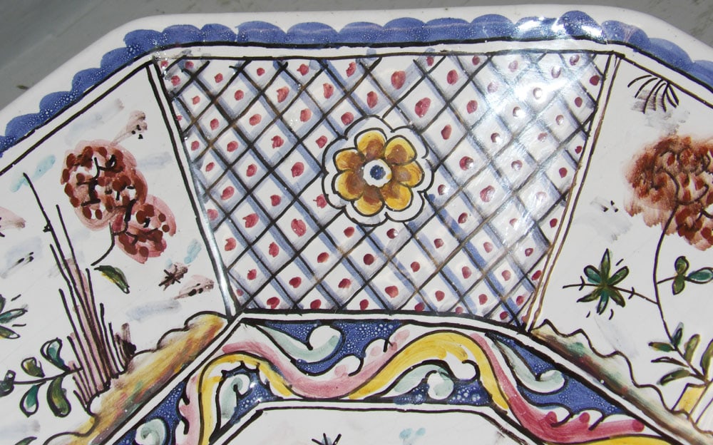 Porcelain Polychrome Decorated Platter - 3