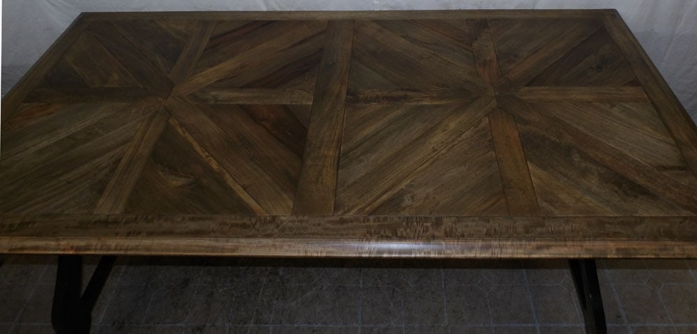 Bleach Walnut Tressle Dining Table - 2