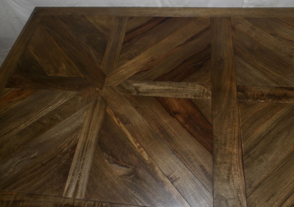 Bleach Walnut Tressle Dining Table - 4