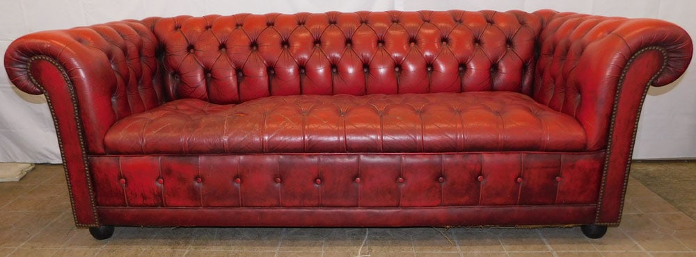 Vintage Chesterfield Leather Sofa, As Is (1 of 6)