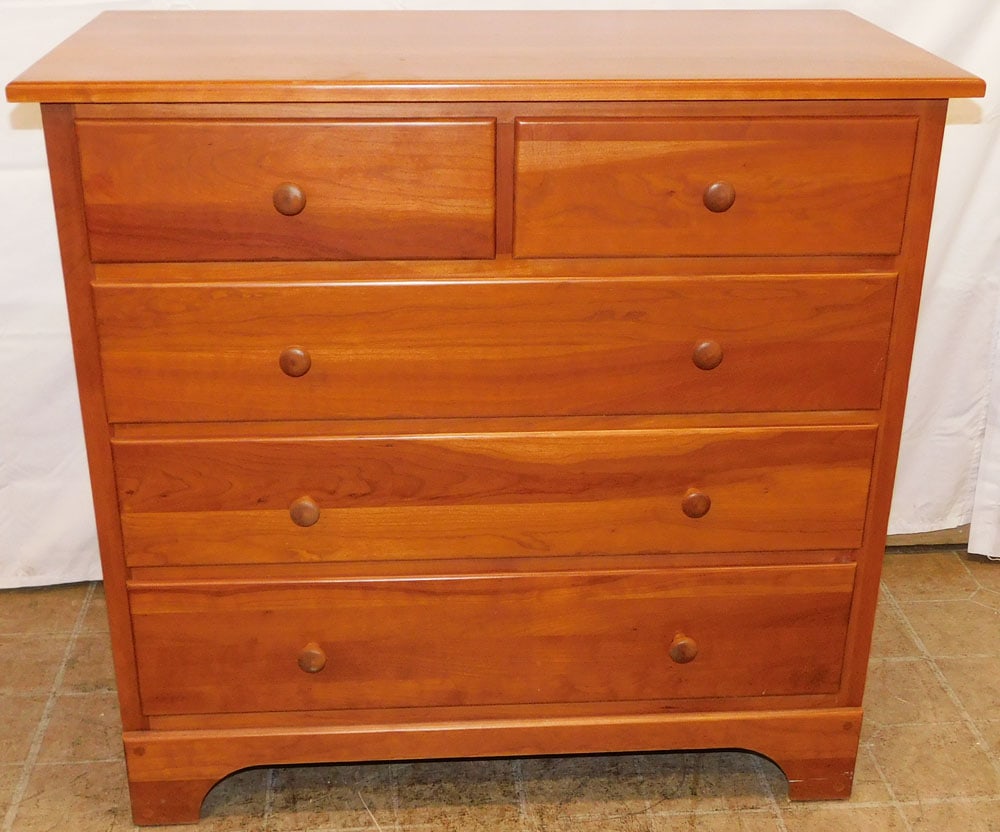 Cherry Two Over Three Drawer Chest (1 of 8)