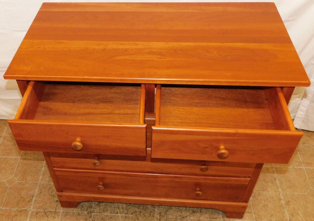 Cherry Two Over Three Drawer Chest - 3