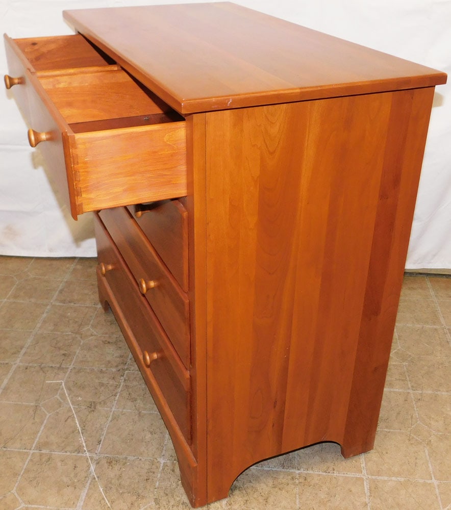 Cherry Two Over Three Drawer Chest - 4